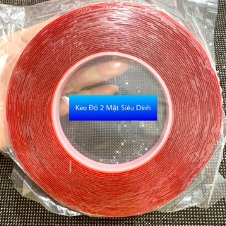 Keo Đỏ 2 Mặt Siêu Dính Loại To