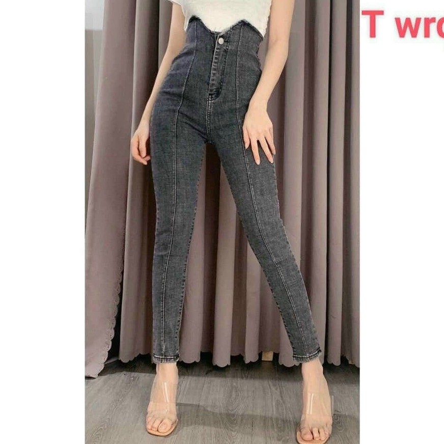 * 8 mẫu quần jean nữ lưng cao, cao cấp chất lượng y hình 100% hàng chuẩn shop jean dày dặn pó co giãn.