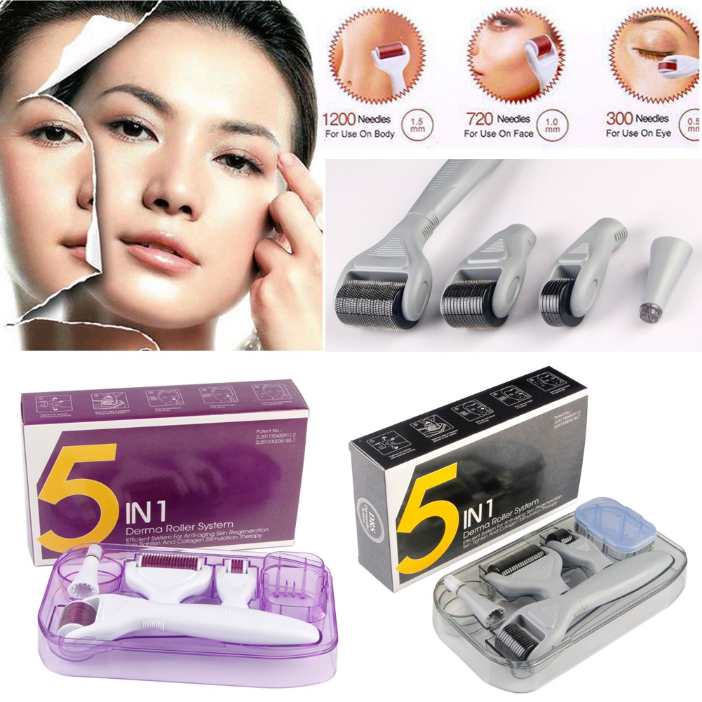 [Hàng mới về] Cây lăn kim 5 trong 1 giúp chăm sóc da giảm nếp nhăn hiệu quả