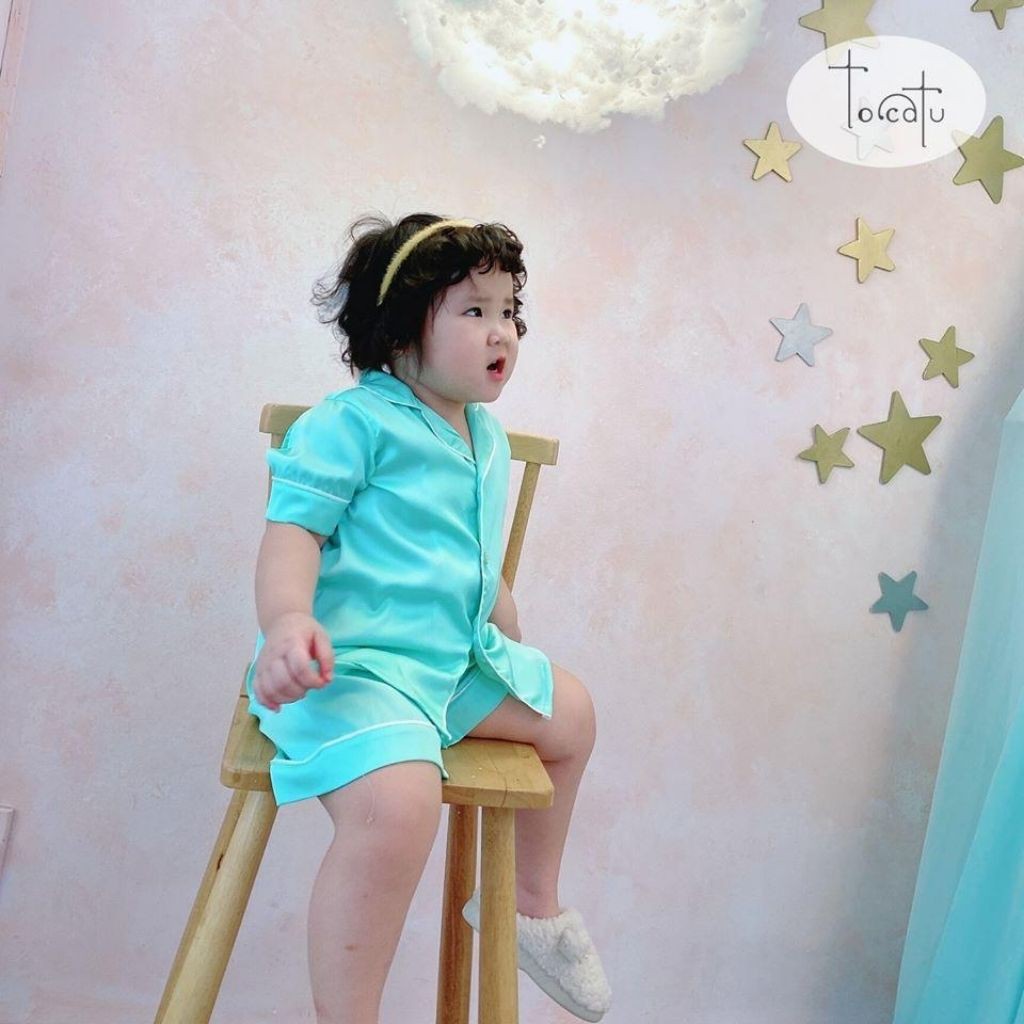 [HÀNG LOẠI 1]PIJAMA Lụa Cộc Tay Cho Bé Từ 6 Tháng Đến 10 Tuổi Cực Kì Mềm Mại Và Thoải Mái 001