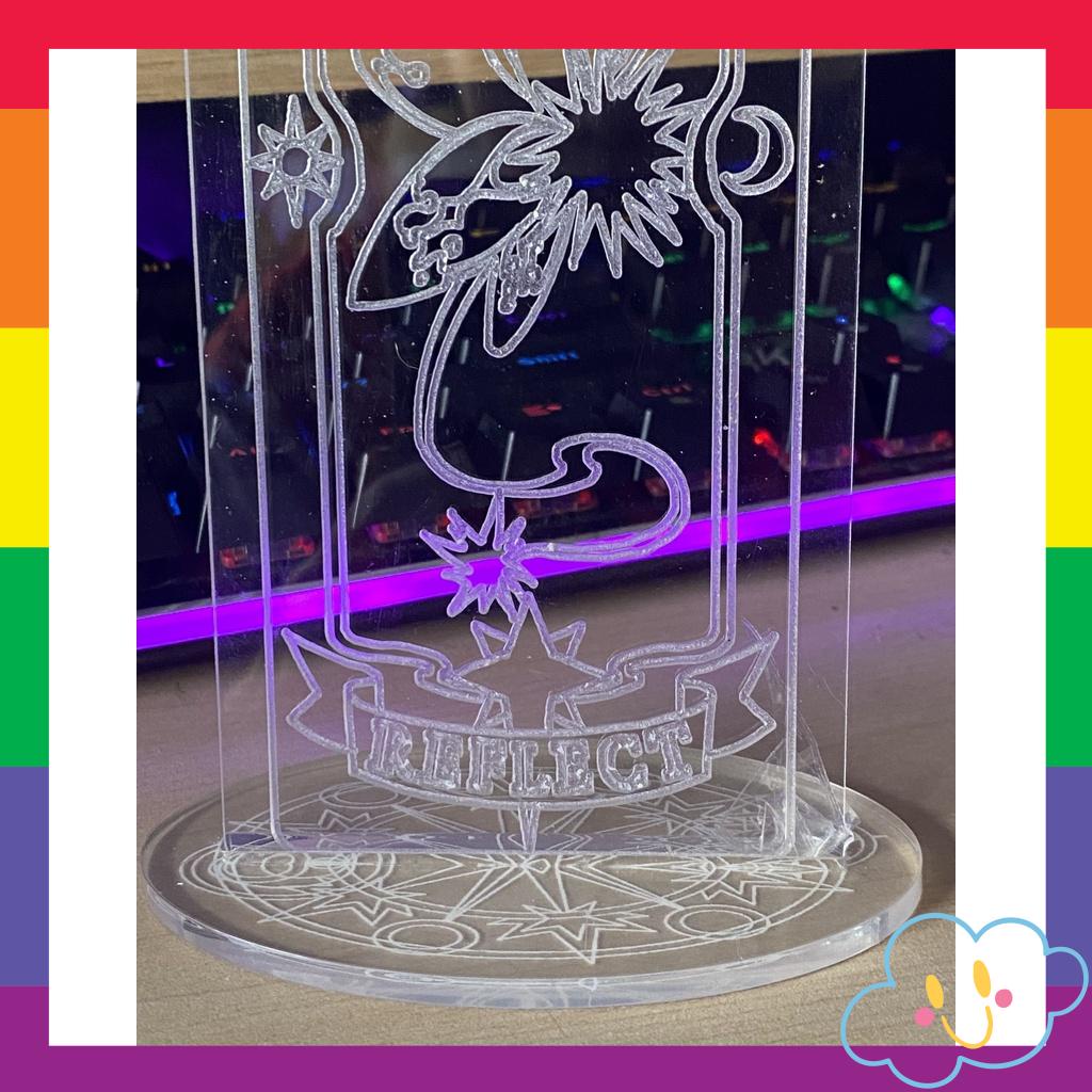 Tấm Mica Sakura Clear Card - Mặt Sau -Vàng