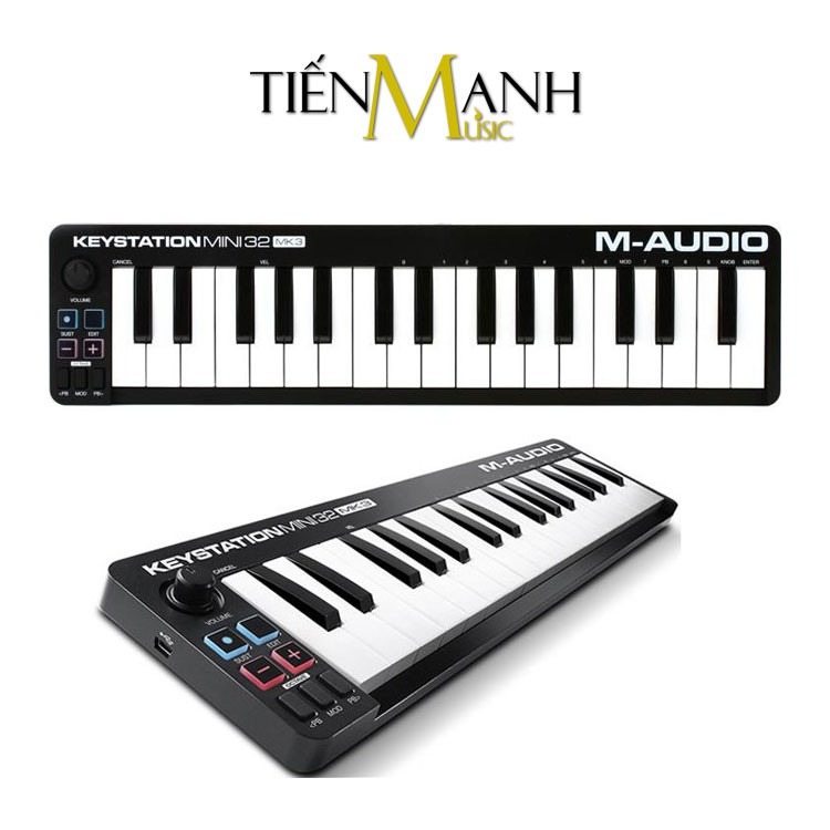 Đàn M-Audio Keystation Mini 32 Phím MK3 MIDI Keyboard Controller MKIII MAudio Bàn phím làm nhạc - Sản xuất âm nhạc