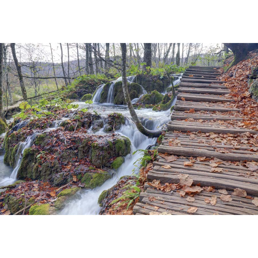 Tranh thác nước thiên nhiên tặng keo và dụng cụ dán