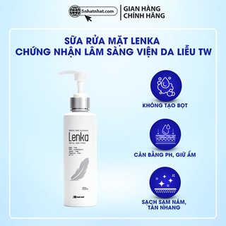 Sữa rửa mặt lành tính Lenka - chứng nhận lâm sàng tại viện Da liễu TW - chai 200 ml