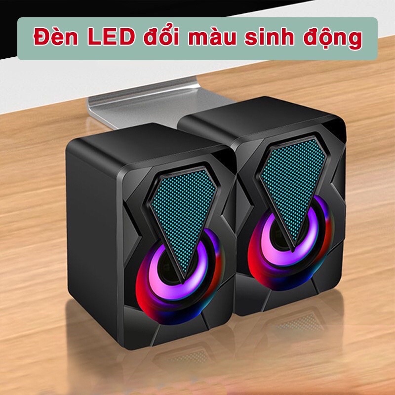 Loa Máy Tính Laptop PC Mini YST 1046 Để Bàn Led 7 Màu Cao Cấp