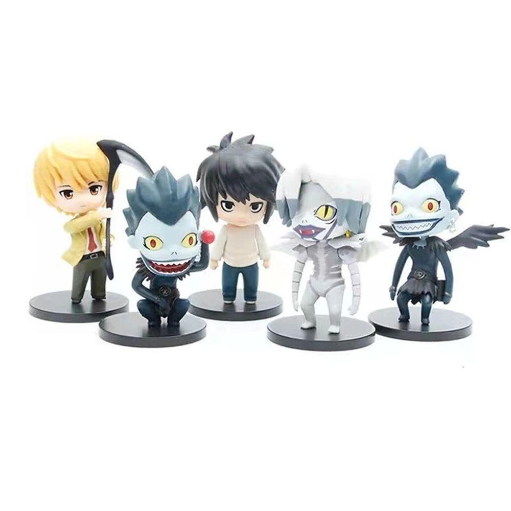 Lanfy set 5 Mô Hình Đồ Chơi Nhân Vật Hoạt Hình Saint Seiya Death Note Tsubasa Yugi Rem Bằng PVC