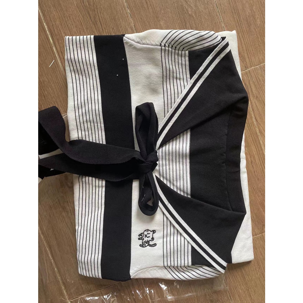 Đầm Thun Cổ Thủy Thủ Kẻ Sọc Phong Cách Preppy Mùa Hè 2022 Cho Nữ