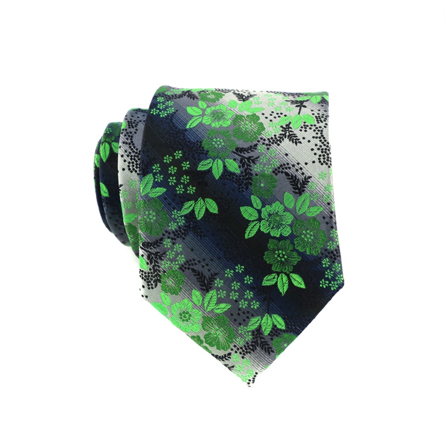 Bộ Cà Vạt Và Khăn Tay 100% Lụa In Hoa Thời Trang Công Sở Cho Nam