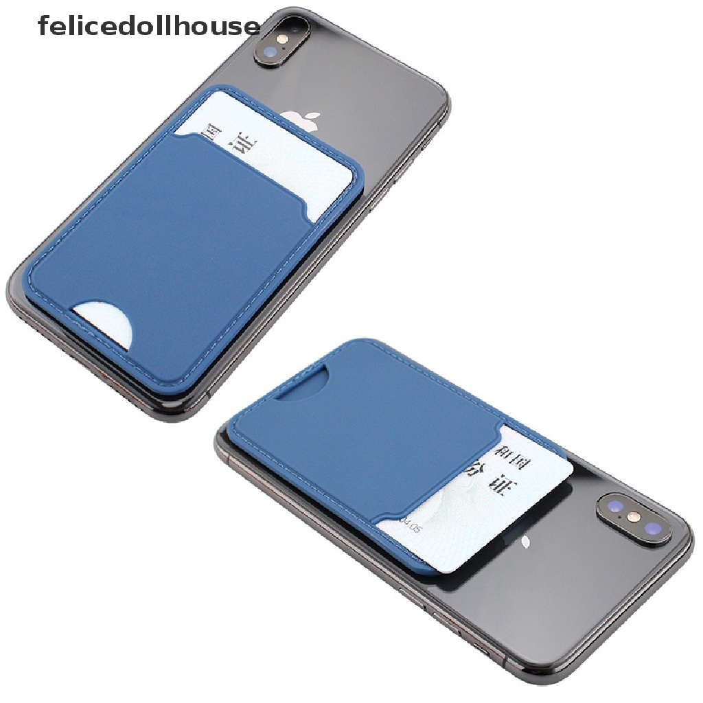 Bộ Ngăn Đựng Thẻ Bằng Silicon Dán Sau Điện Thoại
