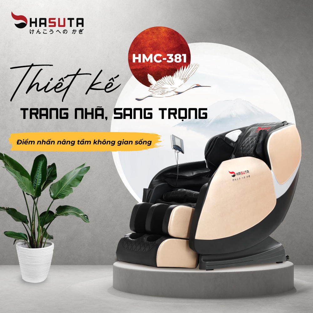 Ghế Massage toàn thân Hasuta HMC- 381, công nghệ Nhật Bản, màn hình LED