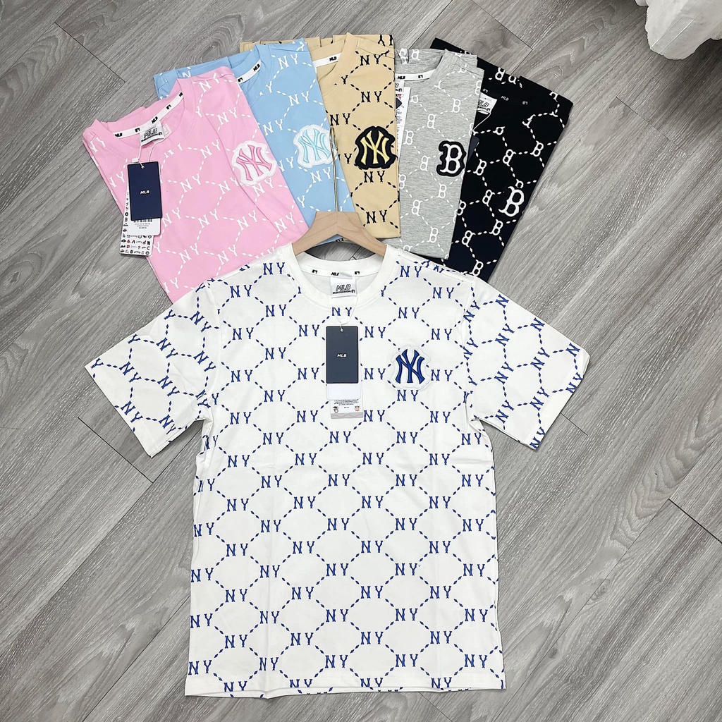 Áo Thun MLB NY Monogram Diamond Tee VNXK - ÁO PHÔNG HÀNG XUẤT DƯ NY015