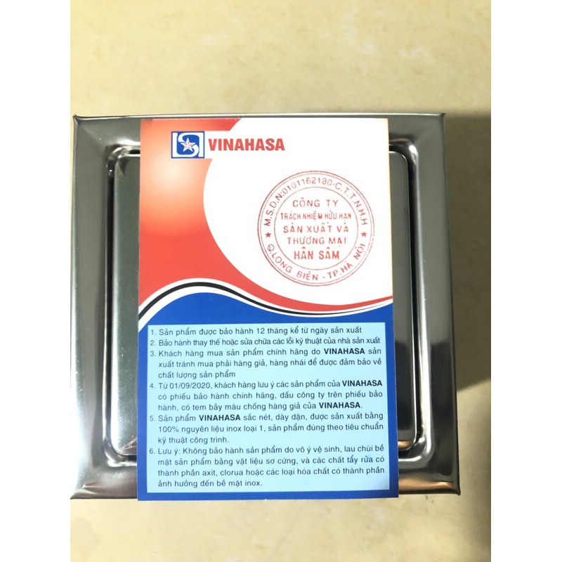 GA THOÁT SÀN VINAHASA INOX 304 NGĂN MÙI TỰ ĐỘNG LỌC RÁC HAI LẦN