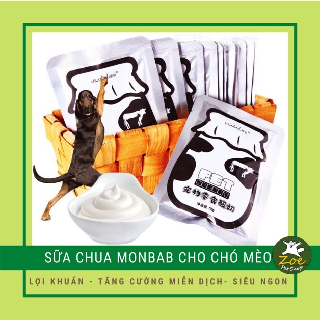 Sữa Chua Cho Chó Mèo Monbab 50ml - Sữa Chua Monbab Tăng Cường Miễn Dịch - Lợi Khuẩn- Hổ Trợ Tiêu Hóa