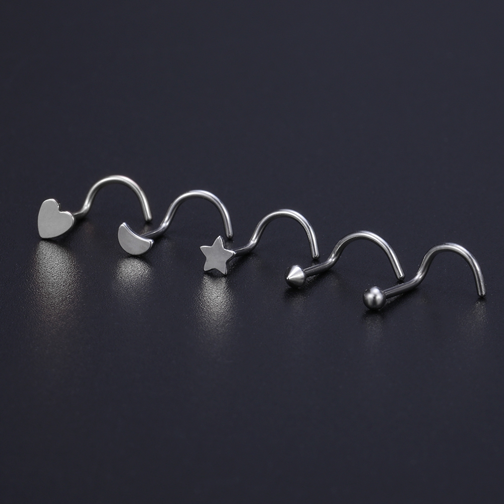 Khuyên Mũi Hình Ngôi Sao Làm Từ Thép Không Gỉ Kiểu Dáng Thời Trang