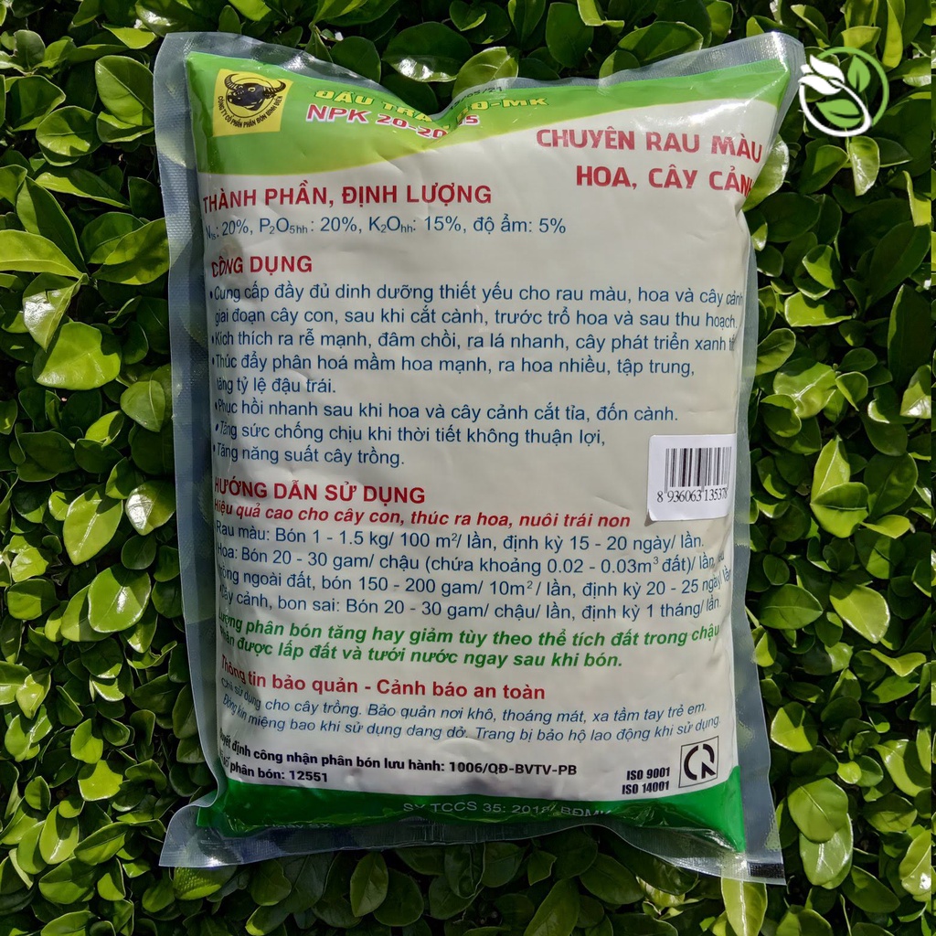 Phân Bón Đầu Trâu MK Cao Cấp NPK 20-20-15 - Gói 1kg