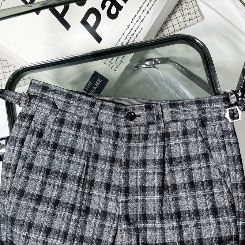 Quần âu nam caro, Quần trouser Side Tab cá tính - Play Boys