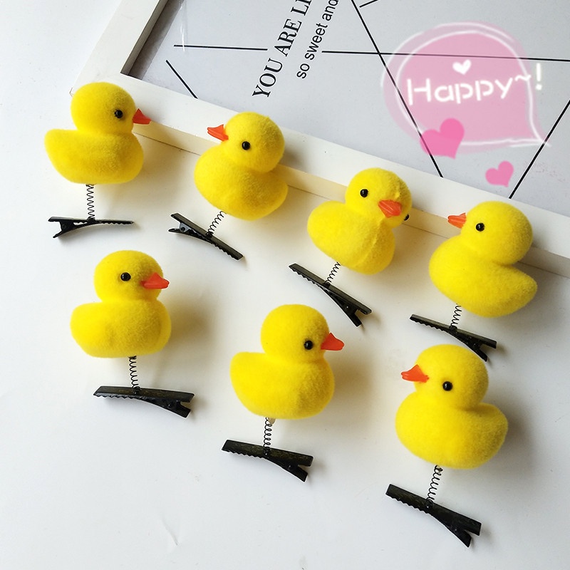 Kẹp Tóc Hình Chú Vịt Vàng Dễ Thương Cho Bé Gái
