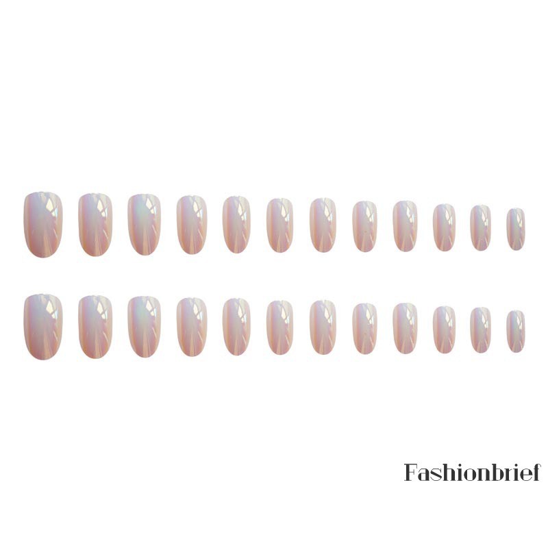 Set 24 Móng Tay Giả Màu Hồng Thời Trang Cho Nữ