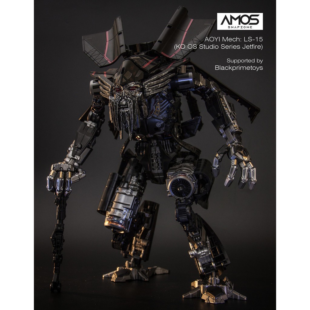 Mô hình Transformers Jetfire Ls-15 Ls15 Bmb Black mamba robot lắp ghép autobo JT LS 15 người máy biến hình máy bay