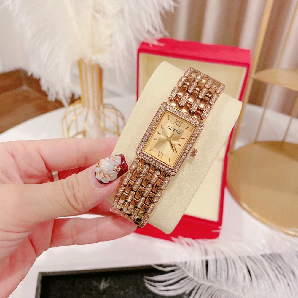 Đồng hồ Nữ Guess Dây Kim Loại hợp thời trang , bền bỉ tặng kèm pin kèm hộp, bảo hành 12 tháng