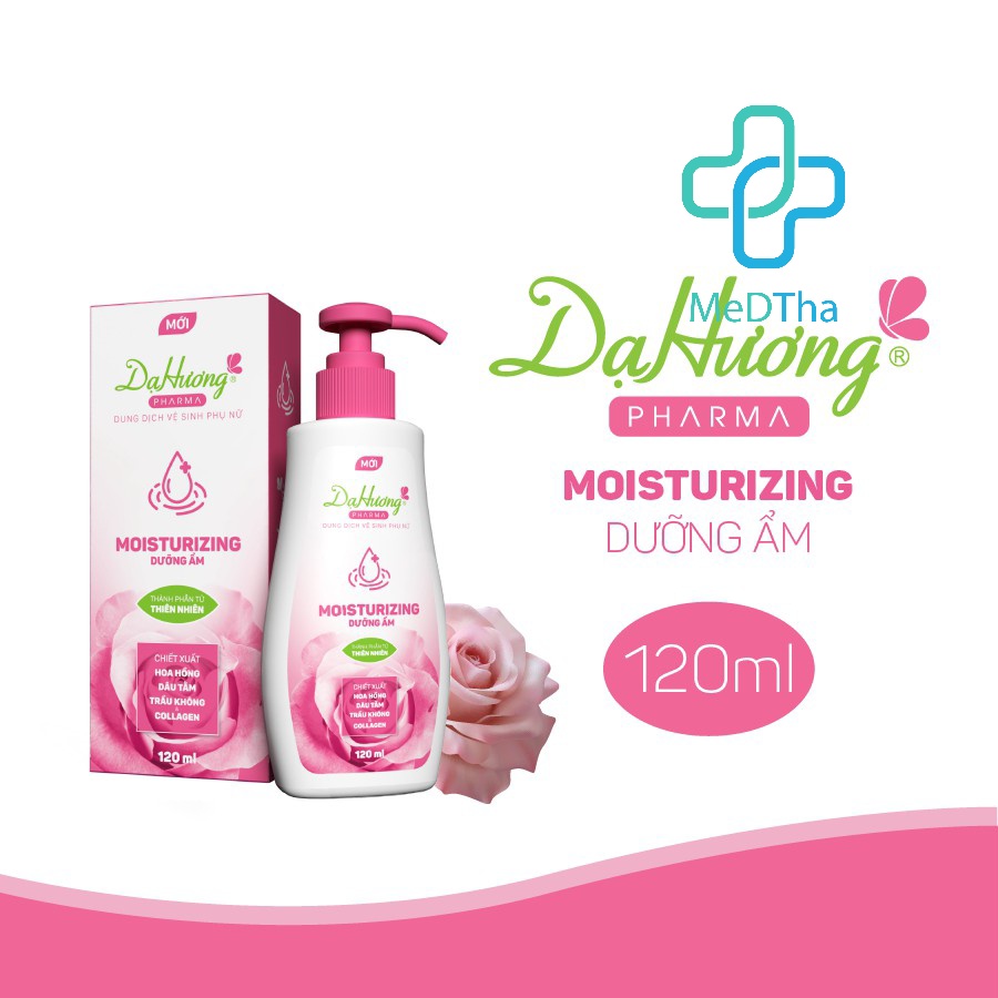 Dung dịch vệ sinh phụ nữ Dạ hương pharma 120ml - Sáng hồng tươi trẻ, tự tin hấp dẫn Dược phẩm Hoa Linh [Chính hãng]