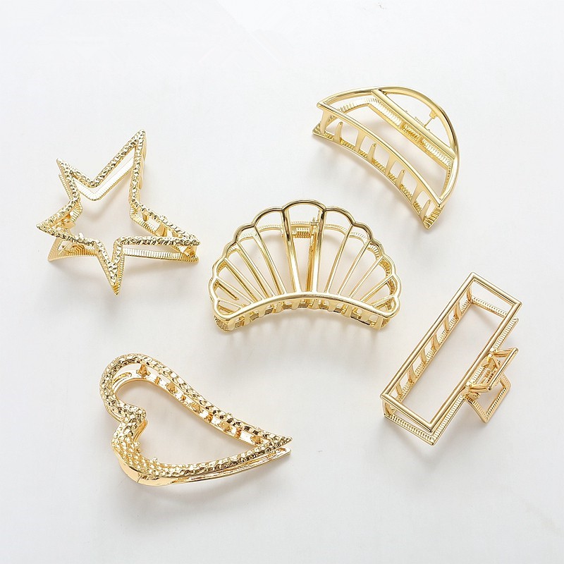 Kẹp Tóc Kim Loại B146 Thiết Kế Phong Cách Hàn Quốc Đơn Giản Dành Cho Nữ