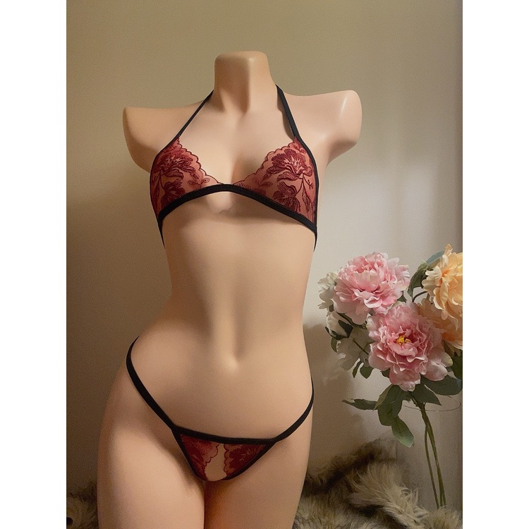 BK052 - bộ đồ lót ren sexy -Set bra gợi cảm xuyên thấu - KELLYWANG