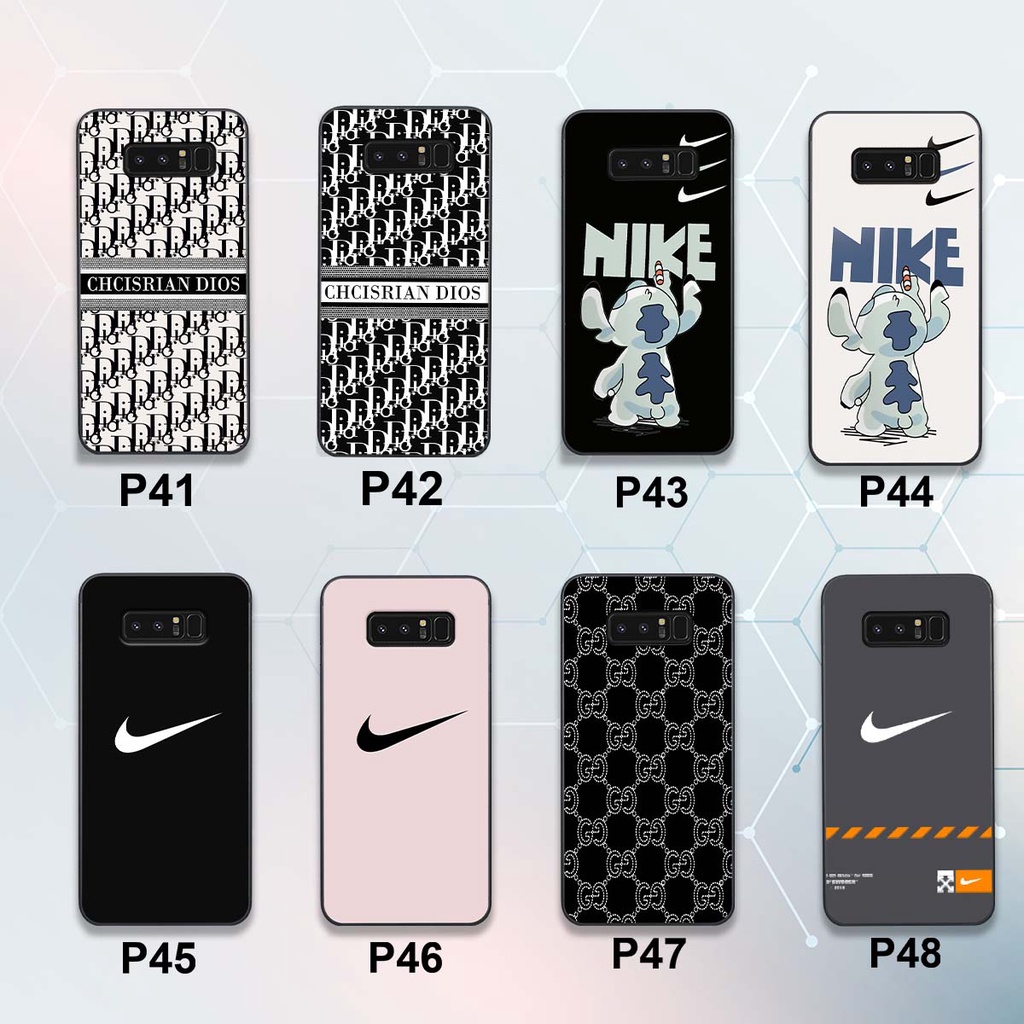 Ốp lưng điện thoại samsung note 8 in hình thương hiệu GUCCI, NIKE, DIOS