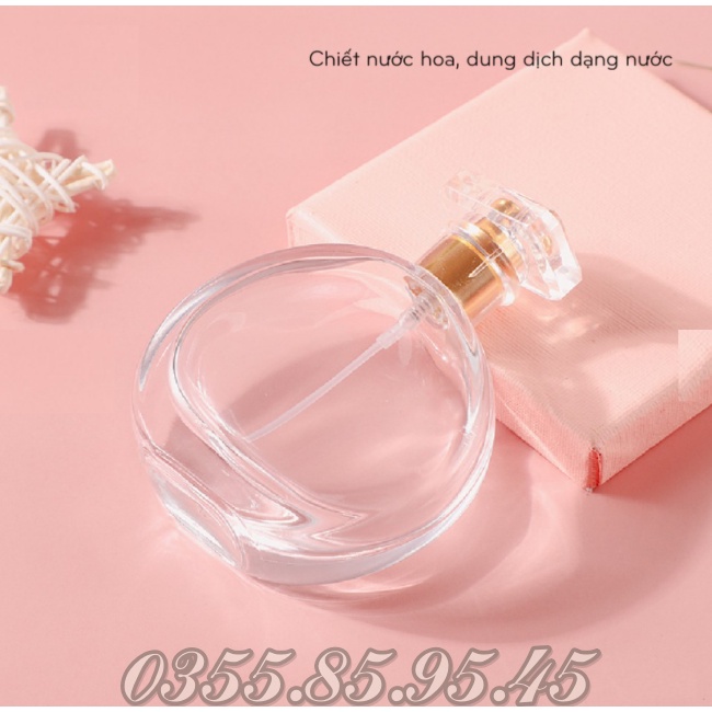 Chai lọ chiết nước hoa hình chữ O 25ml - Vỏ chai đựng nước hoa. mỹ phẩm du lịch.