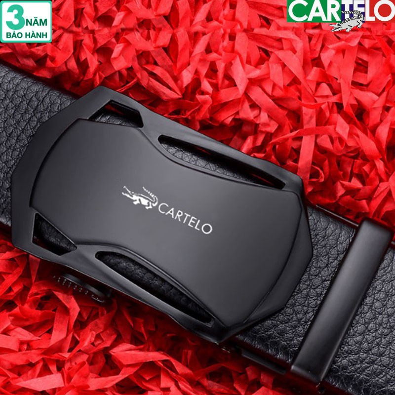 Thắt Lưng Da Nam Cao Cấp CARTELO , Thắt Lưng Nam Da Bò 2 Lớp 100% Khóa Tự Động KG01-Bảo Hành 3 Năm