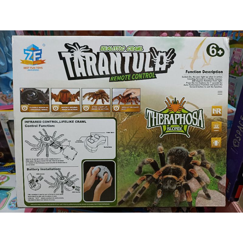 Hộp đồ chơi Con Nhện TARANTULA REMOTE CONTROL điều khiển từ xa, có đèn phát sáng 9986