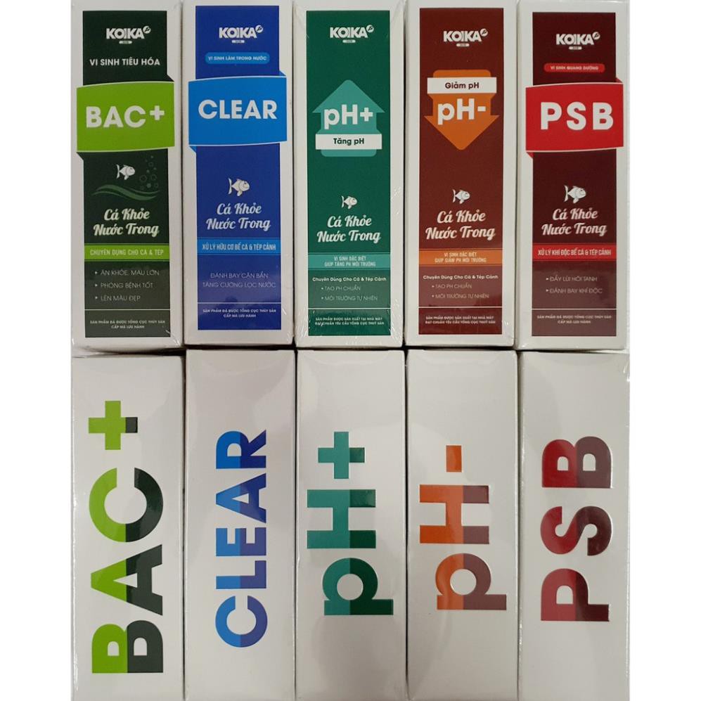 Vi Sinh KOIKA BAC+ Clear PSB Tăng giảm PH cho cá cảnh