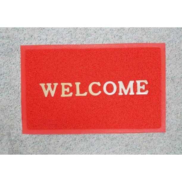 Thảm nhựa chùi chân Welcome 40x60cm. Thảm welcome nhựa rối.