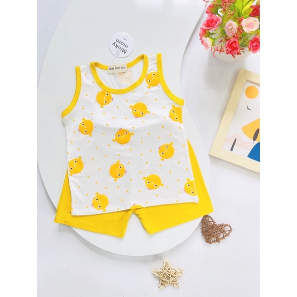 Bộ cộc ba lỗ  FREE SHIP Bộ Minky Mom chất pettit loại 1 siêu thoáng mát cho bé