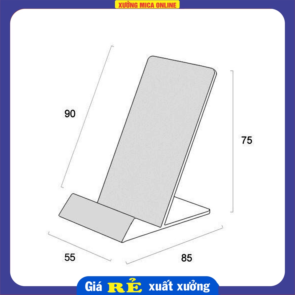 Giá đỡ mica bày điện thoại/ kệ /Đế mica để điện thoại, sản phẩm
