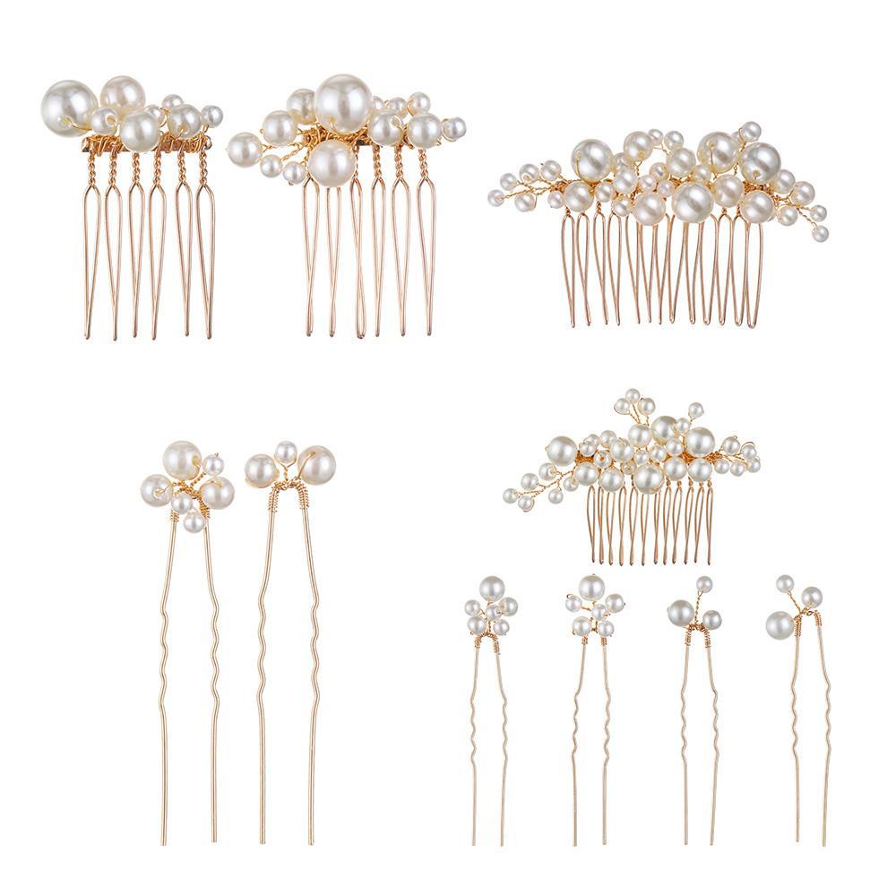 PINEVN Lược Cài Tóc Đính Ngọc Trai Nhân Tạo Thời Trang