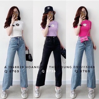 áo thun nữ cộc tay thêu hình hoa cúc giữa ngực chất zip