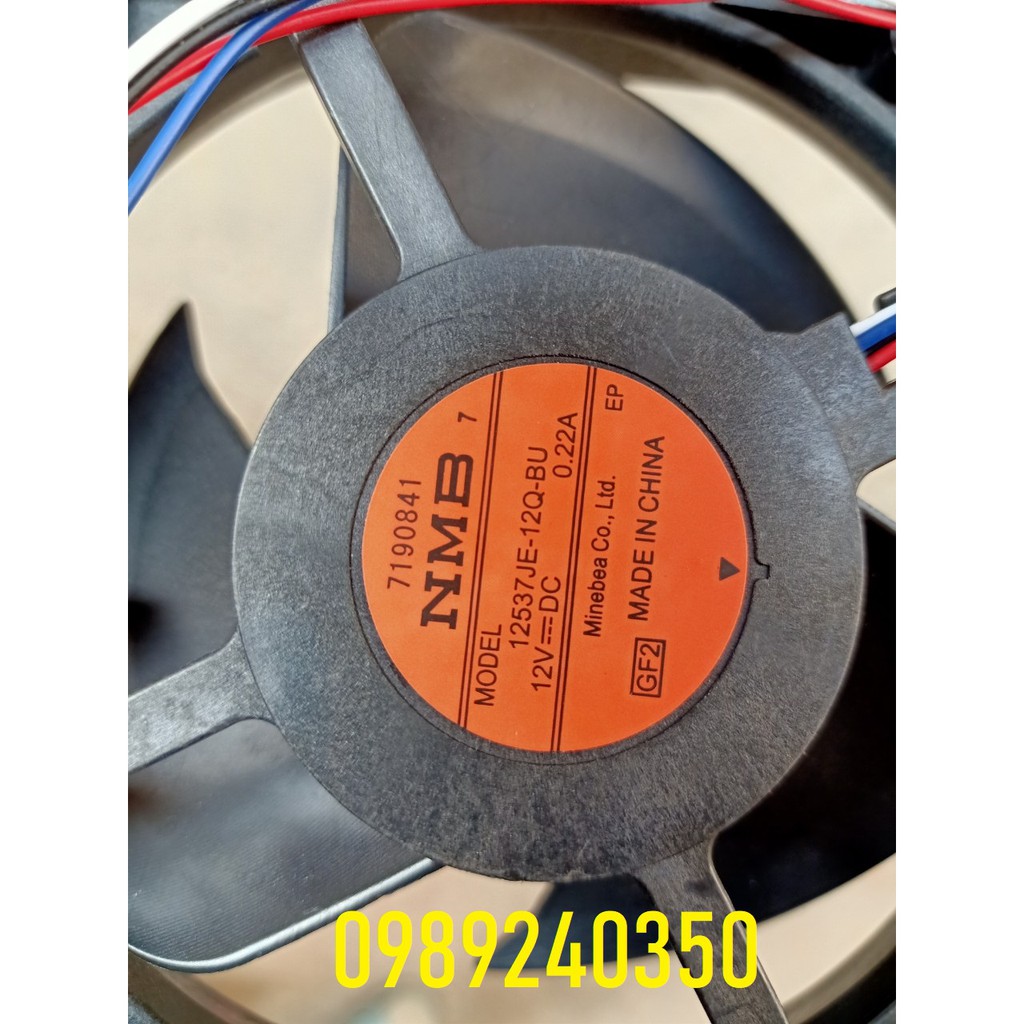 Mô tơ quạt tủ lạnh 12V 4 dây (vuông 12,5 x 12,5cm)