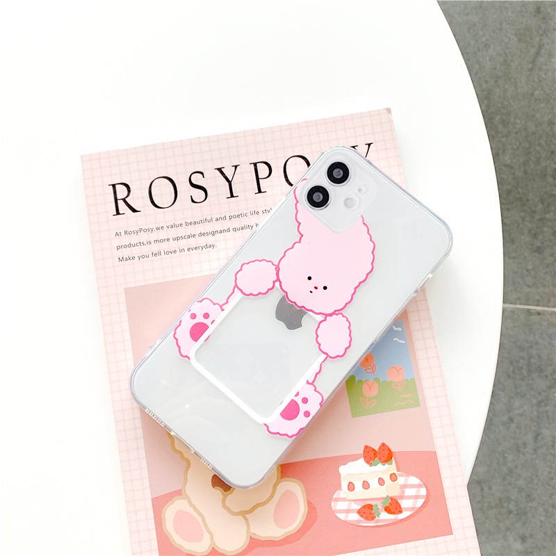 Ốp lưng iphone Gấu thỏ viền trong chống ố 5/5s/6/6plus/6s/6splus/7/7plus/8/8plus/x/xr/xs/11/12/pro/max/plus/promax/mini | BigBuy360 - bigbuy360.vn