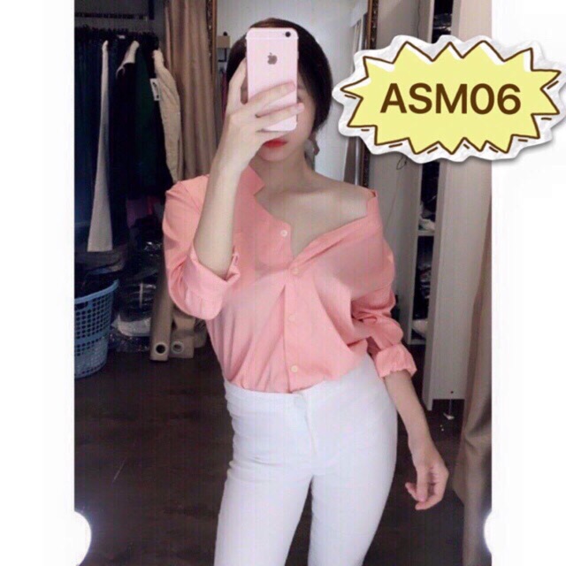 Áo sơ mi lệch vai