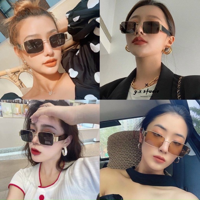 Kính Mát Gọng Vuông Nhỏ Retro Ulzzang Hiphop Kiểu Đường Phố Thời Trang 2020 Cho Nam Và Nữ