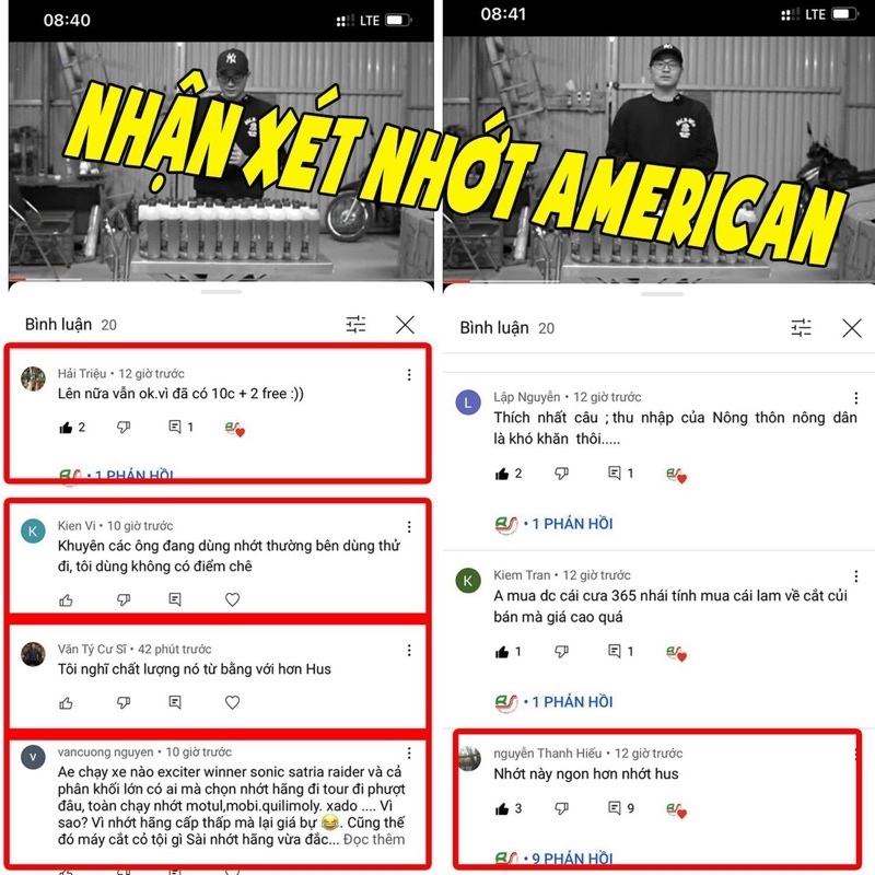 Nhớt  2 Thì  Hiệu American Mỹ Chính Hãng - Mua 10 tặng 1