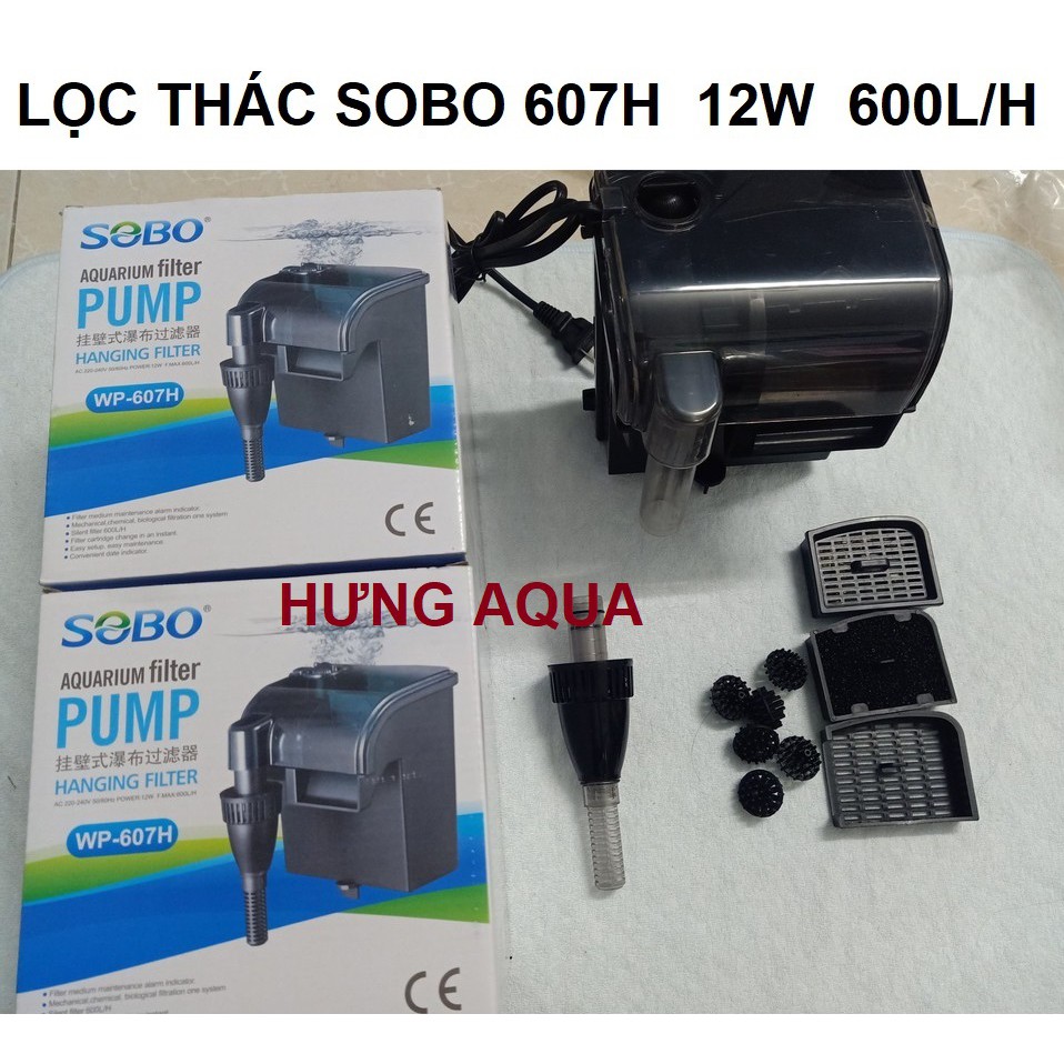 Lọc thác bể cá - lọc thác bể cá mini - lọc treo mini SOBO/VIPSUN WP 303H 5W, 606H 8W, 607H 12W (hàng cty)