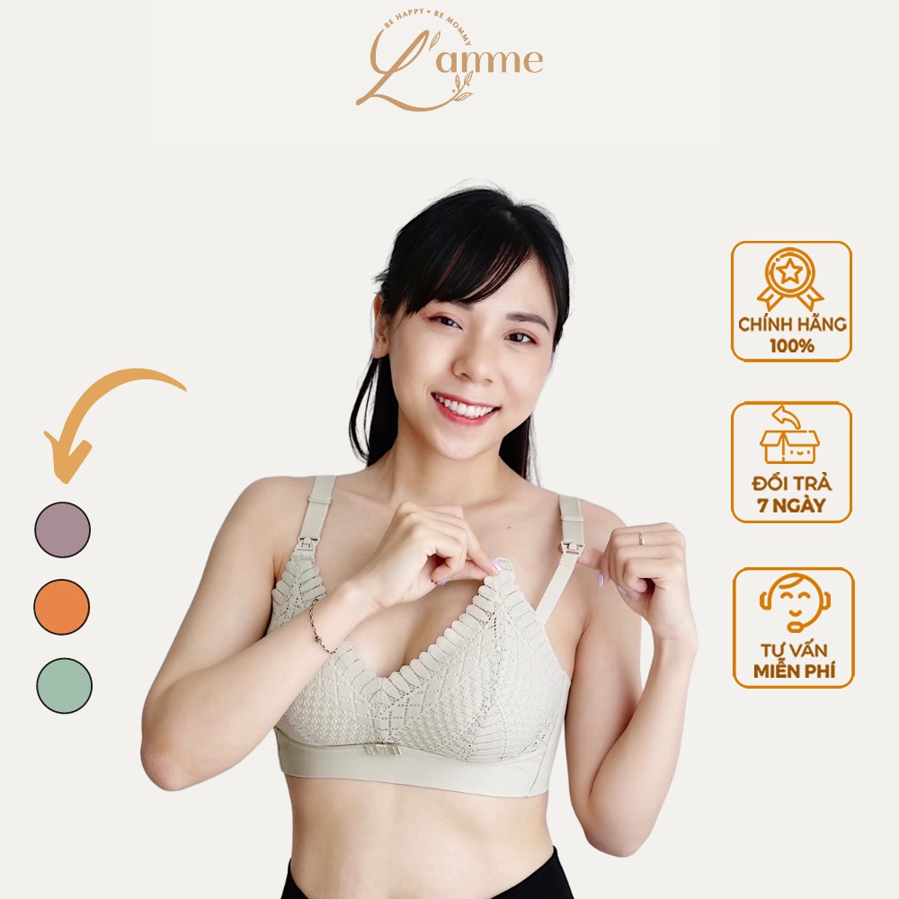 Áo ngực cho con bú (A8) chất su lạnh cao cấp co giãn 4 chiều, siêu thấm hút sản phẩm của LAMME