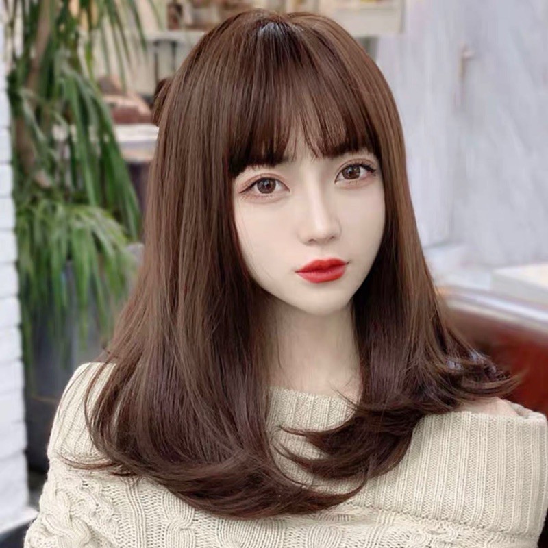 Tóc giả nguyên đầu cúp TẶNG LƯỚI TRÙM  mã 6104