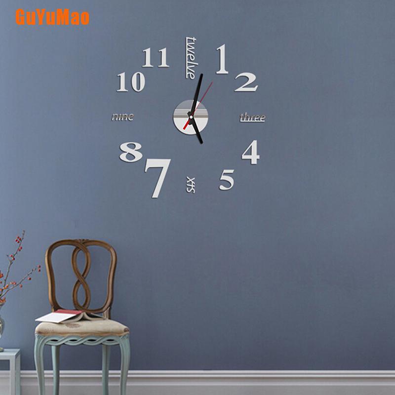 Đồng Hồ Dán Tường 3D DIY Thiết Kế Hiện Đại Trang Trí Nhà Cửa Văn Phòng