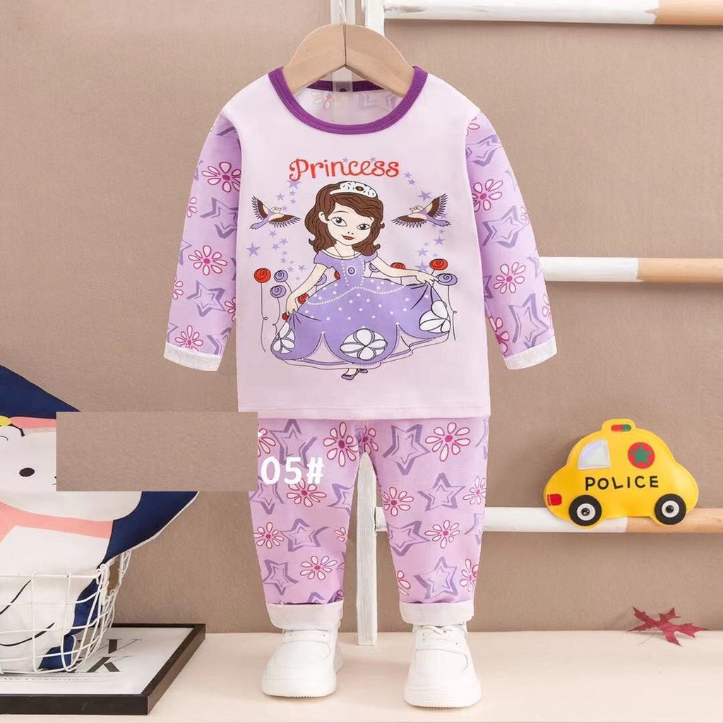 [GIÁ SỈ]Bộ dài tay cho bé gái hàng Quảng Châu xuất Hàn hãng QiQi, Đồ bộ bé gái 2-8 tuổi vải cotton co giãn 4 chiều