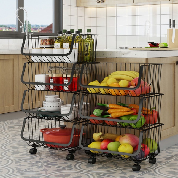 KỆ BẾP 4,5 TẦNG ĐA NĂNG ĐỰNG RAU CỦ TIỆN LỢI