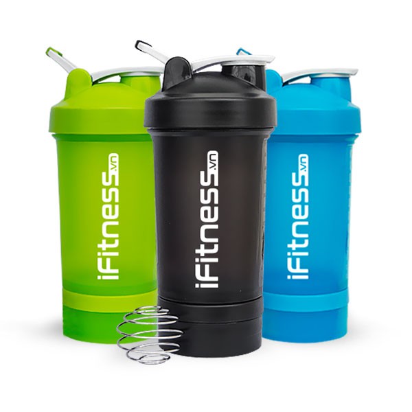 Combo 3 Bình lắc iFitness Pro Shaker 4-in-1 Cao Cấp