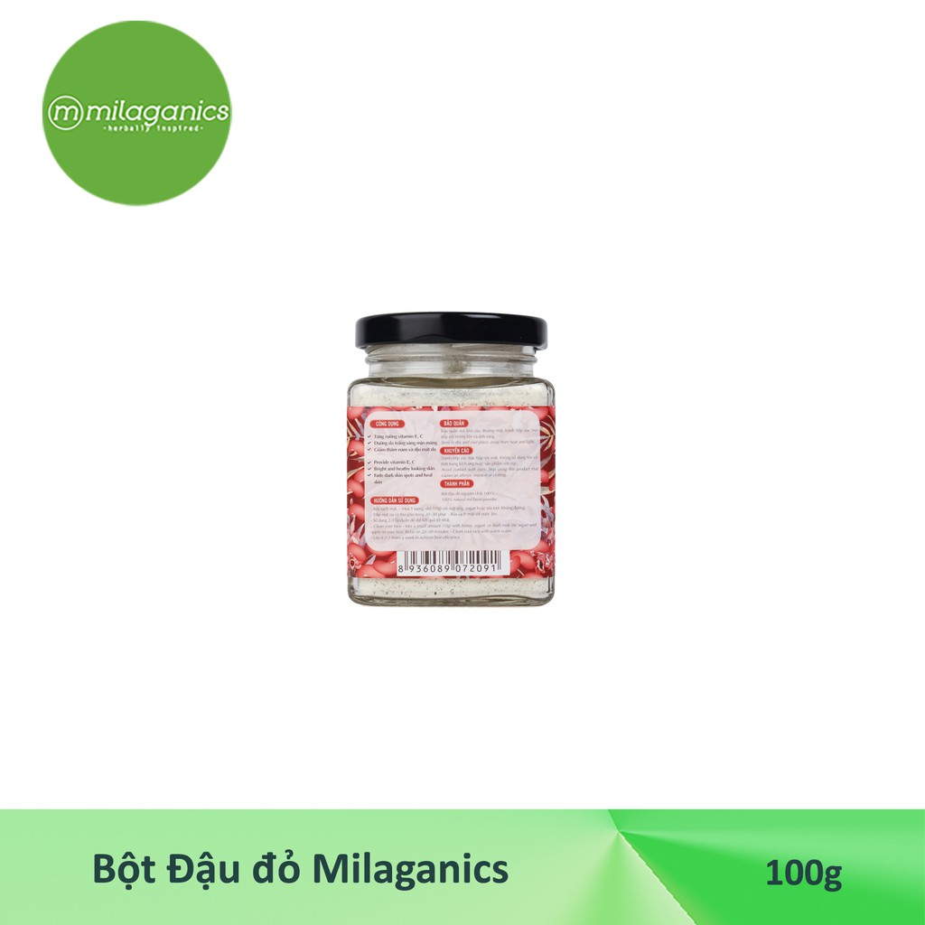 Bột đậu đỏ Milaganics hũ 100g | BigBuy360 - bigbuy360.vn